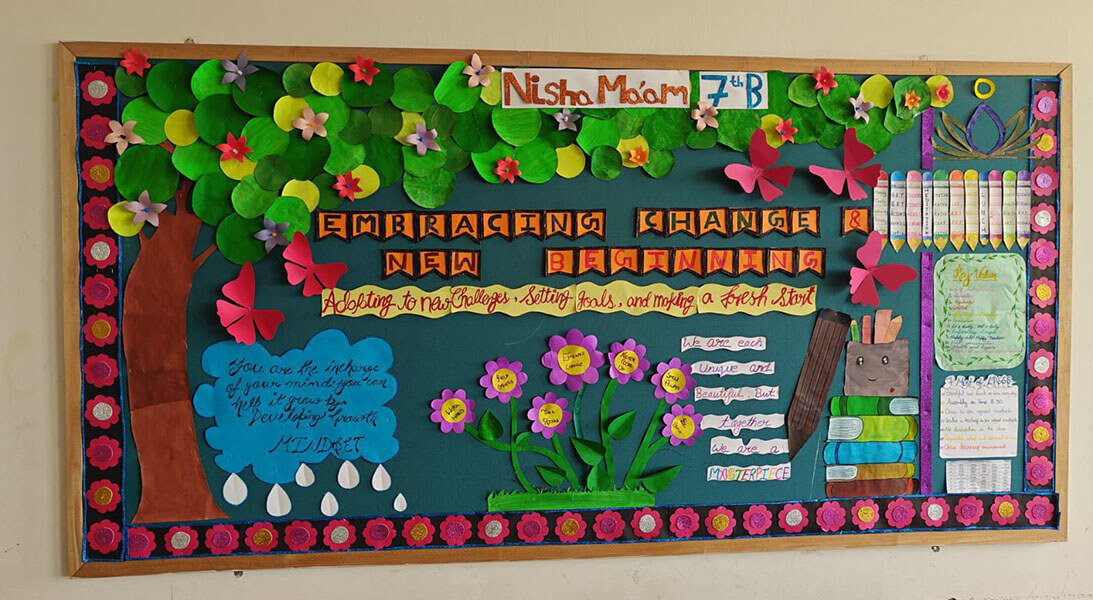 Soft Board Decoration Competition -  Embracing change and New beginnings