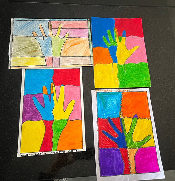 Interact Club - Handprint Collage Making