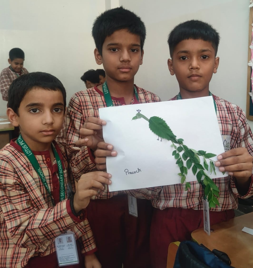Eco Club Activity -  Leaf Story Art Activity