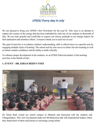 Newsletter July 2022